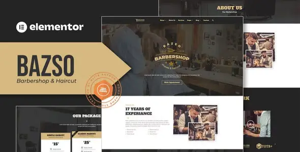 Bazso – Barbershop Elementor Template Kit