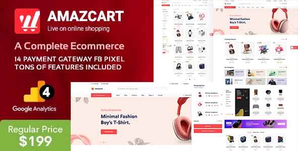 AmazCart – Laravel Ecommerce System CMS Multi-Vendor