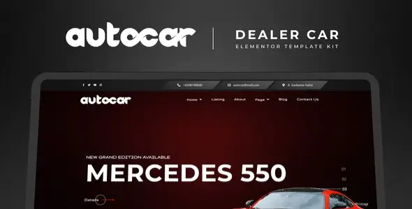 Autocar – Car Dealer Elementor Template Kit
